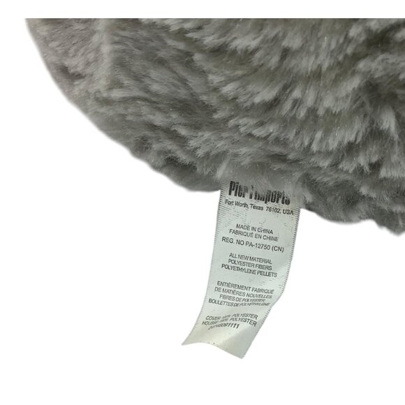 Pier 1 Imports Roxie Owl Plush Toy Pillow 17" Soft Herringbone Furry Fabric - Picture 5 of 5